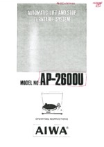 AIWA AP2600U OEM Owners