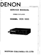 DENON DCD1000 OEM Service