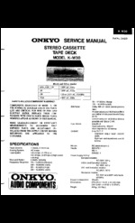 Onkyo KW30 OEM Service