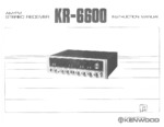 KENWOOD KR6600 OEM Owners