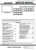 SHARP LC19LS410UT OEM Service