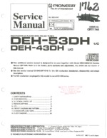 PIONEER DEH53DH OEM Service