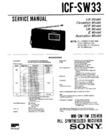 SONY ICFSW33 OEM Service