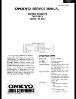 Onkyo TA2047 OEM Service