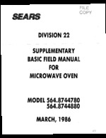 SEARS 564.8744780 OEM Service